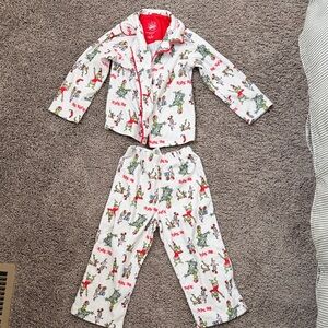 Children's White and Red Holiday Character Pajama Set